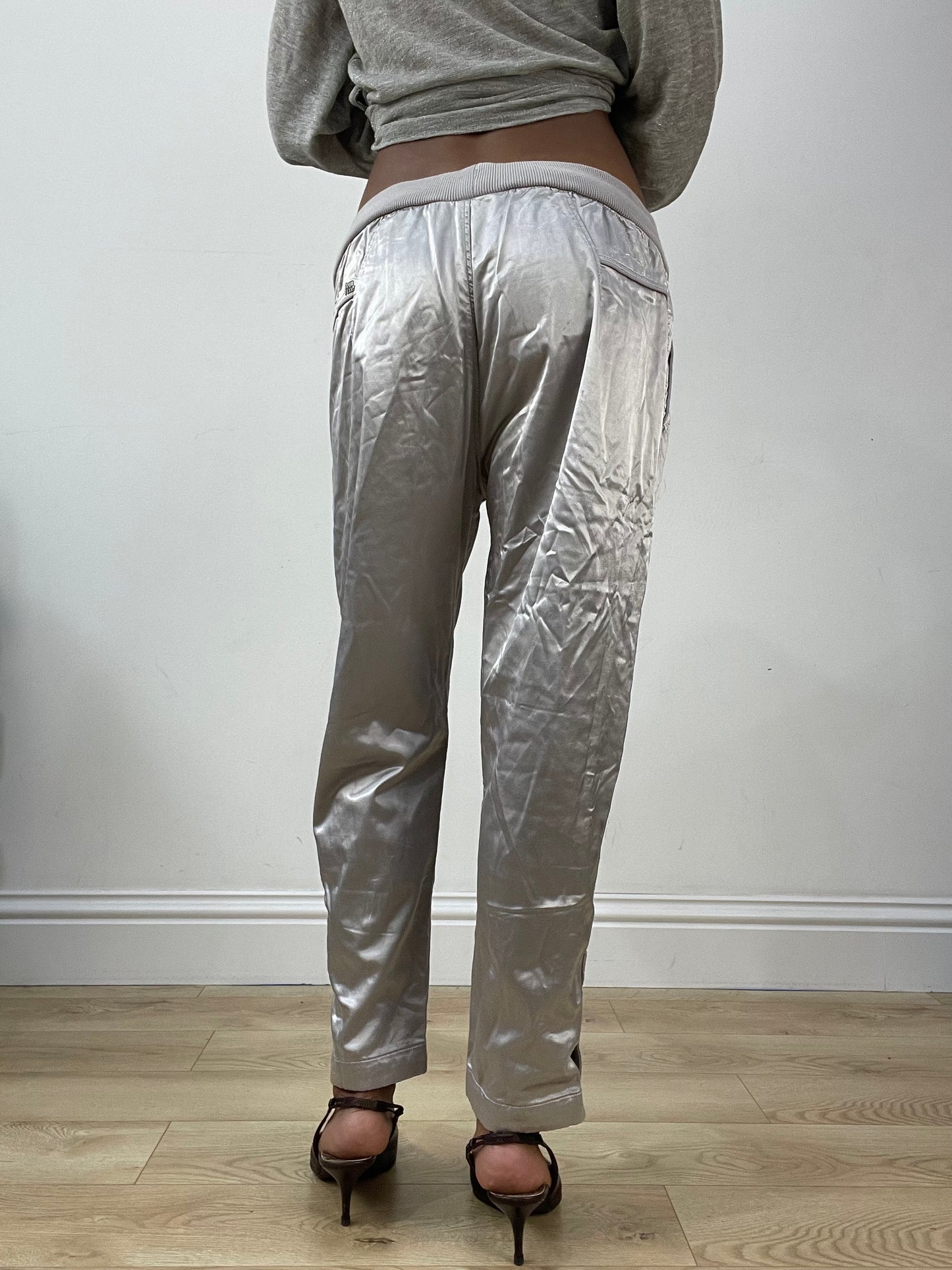 vintage edit: halloween | small grey miss sixty satin style trousers
