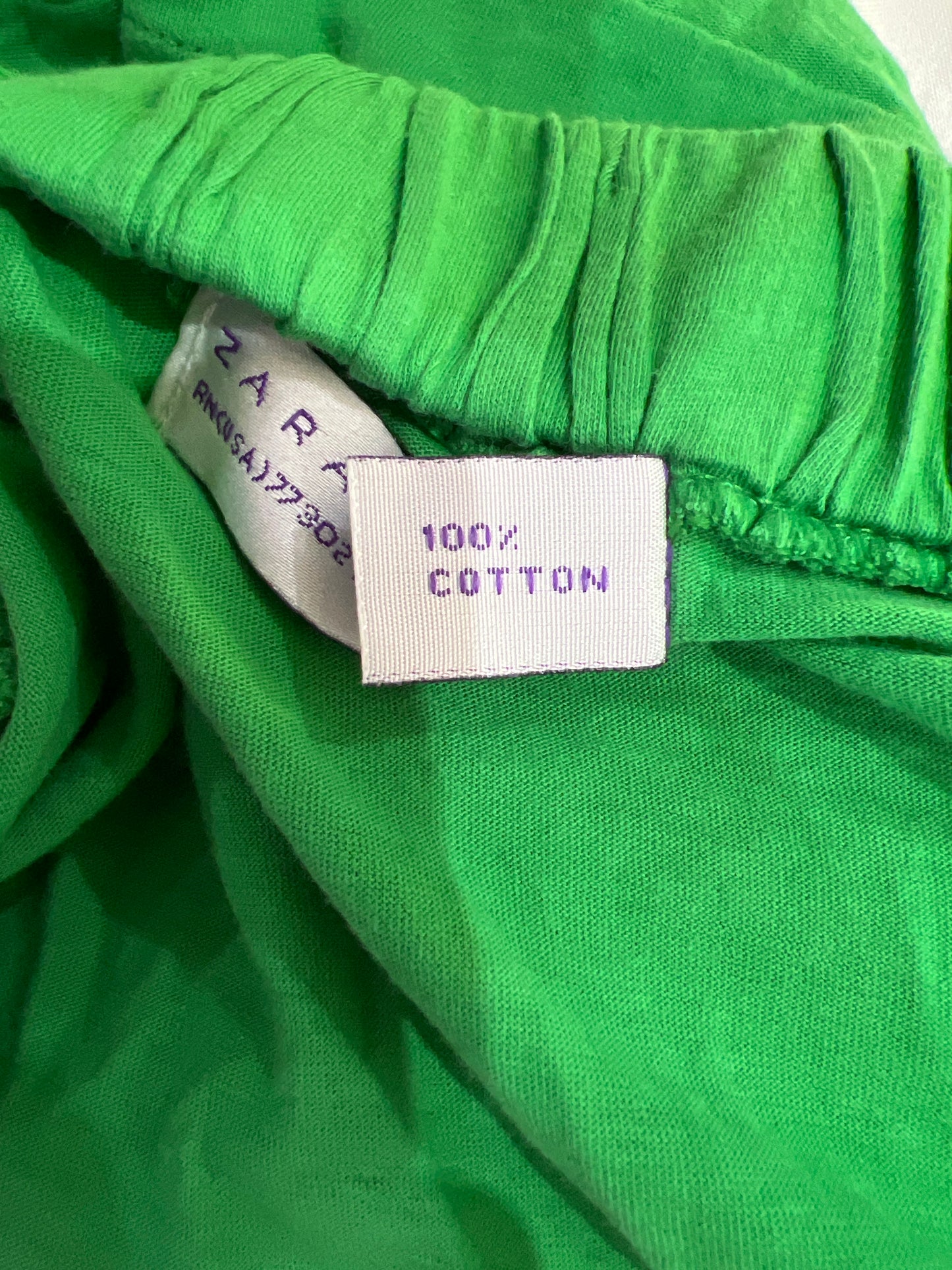 aquamarine drop | medium old label zara green embroidered cami top