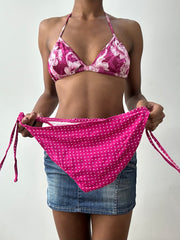 midsummer edit | Pequeno rosa floral / polka dot bikini