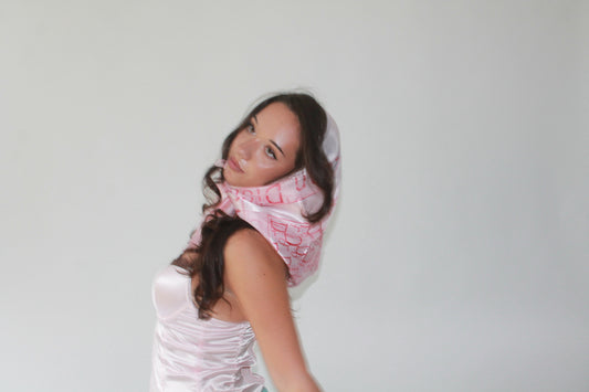SATC drop | pink monogram christian dior scarf