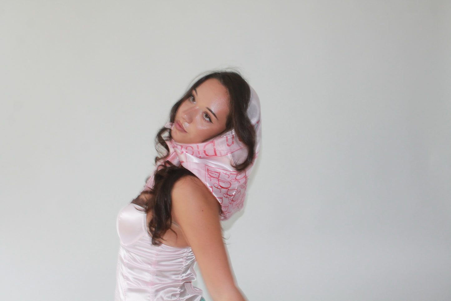SATC drop | pink monogram christian dior scarf