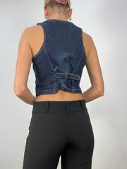 DATE NIGHT | small denim waistcoat