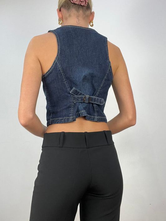 DATE NIGHT | small denim waistcoat