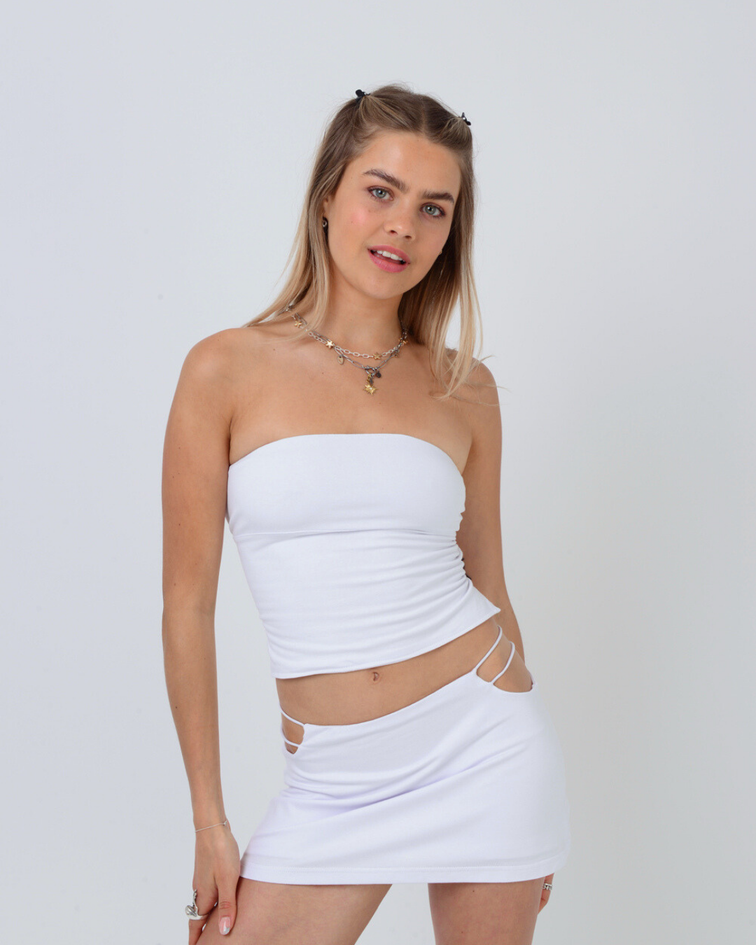 the kaia bandeau in white