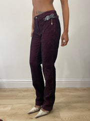 vintage edit: fashion week | small red and black denim jeans