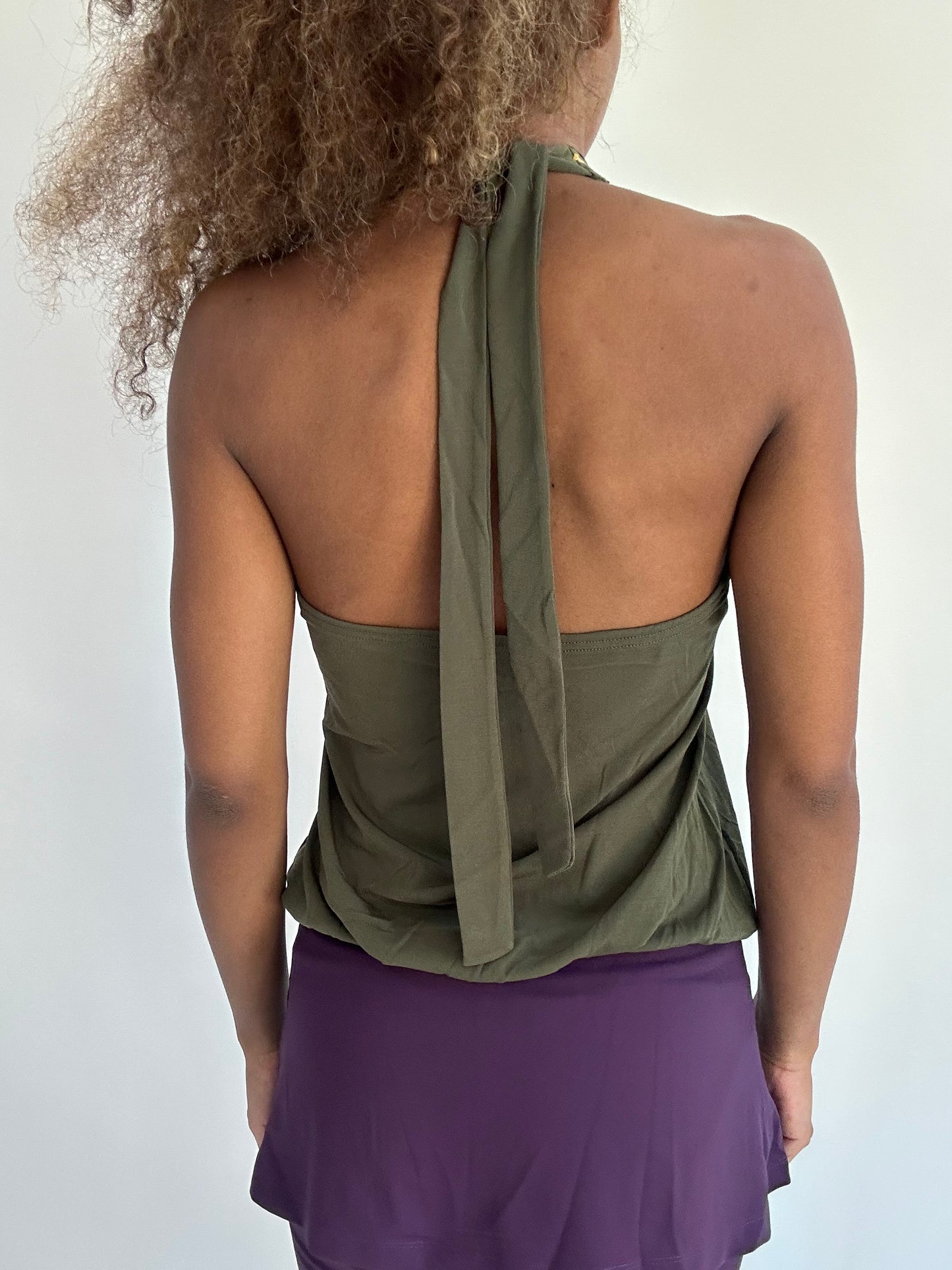 ‼️ | small green sequin halterneck top