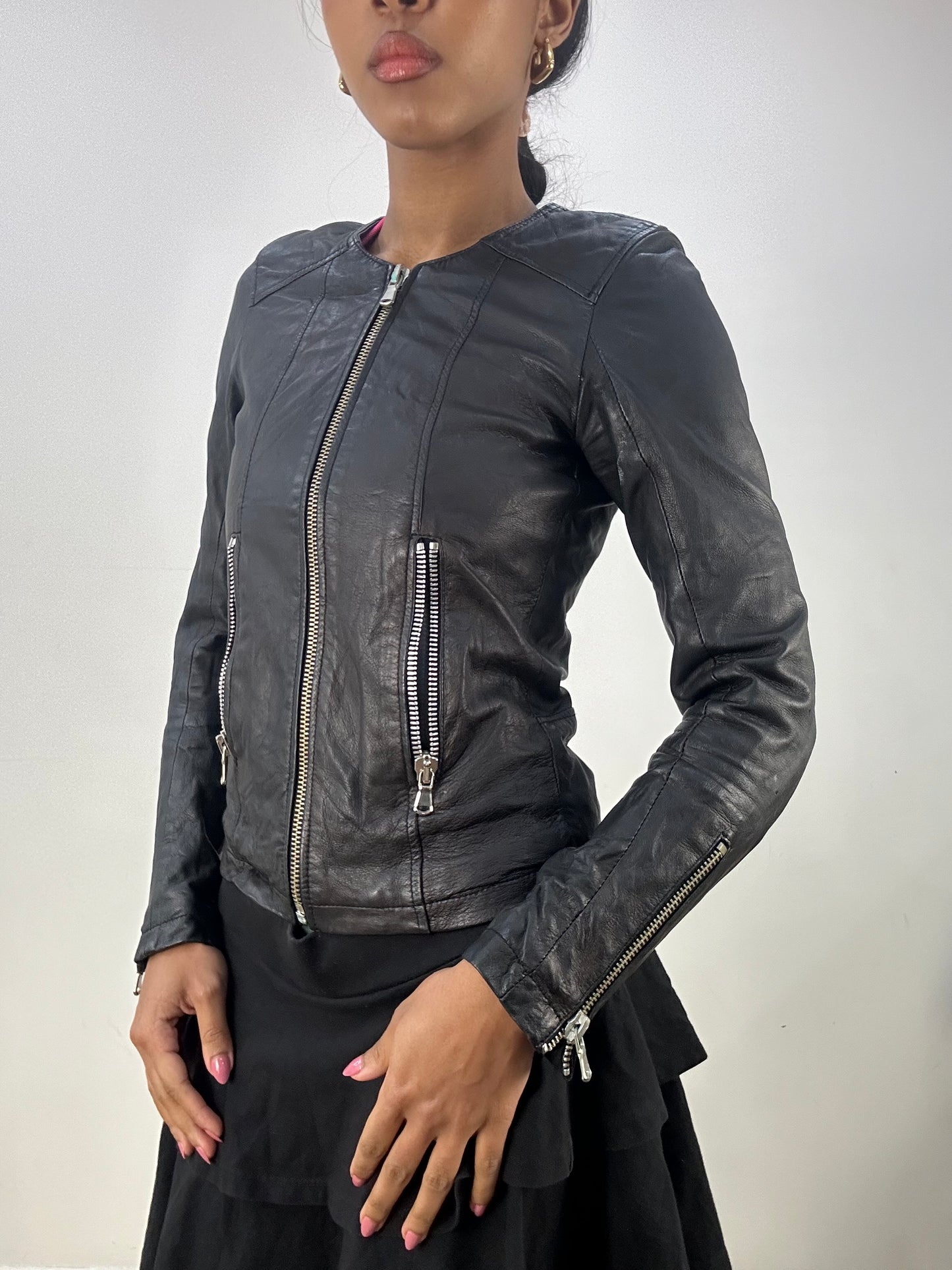 BEST PICKS | extra small black leather jacket