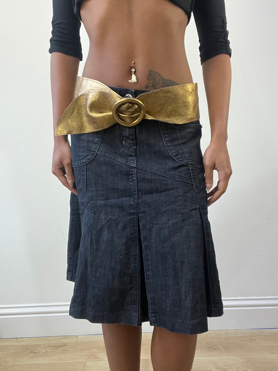 2016 edit | gold chunky statement belt