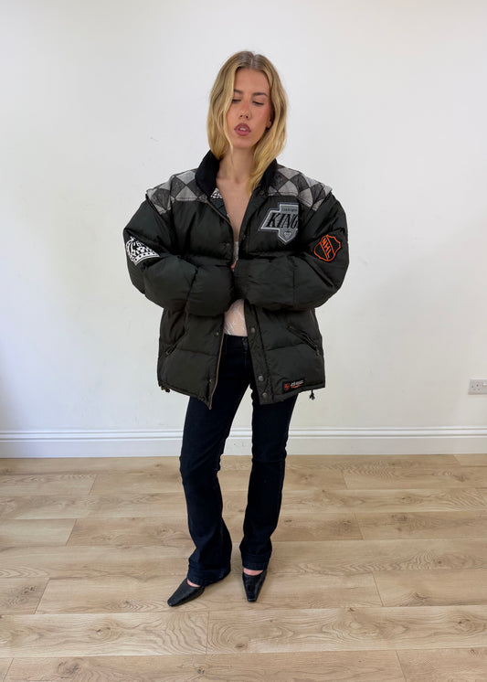 extra large black puffer coat