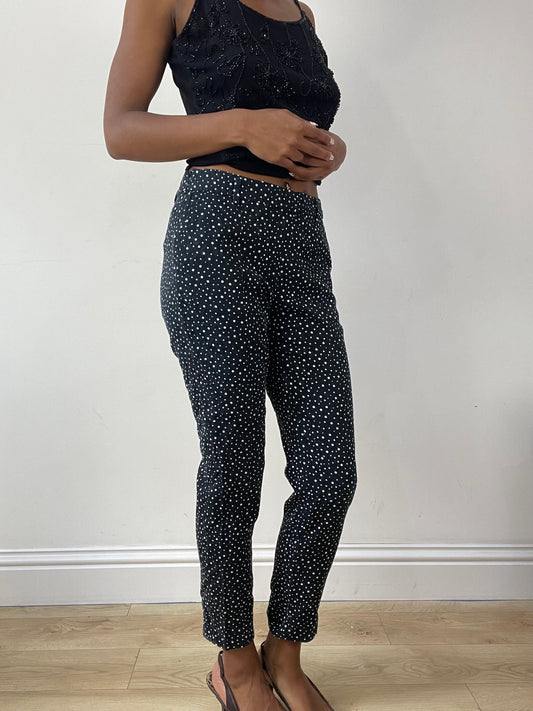 vintage edit twenty-seven | small black and white old zara polka dot leggings