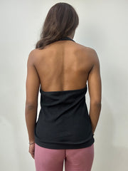 2016 edit | small/medium black halterneck tank top