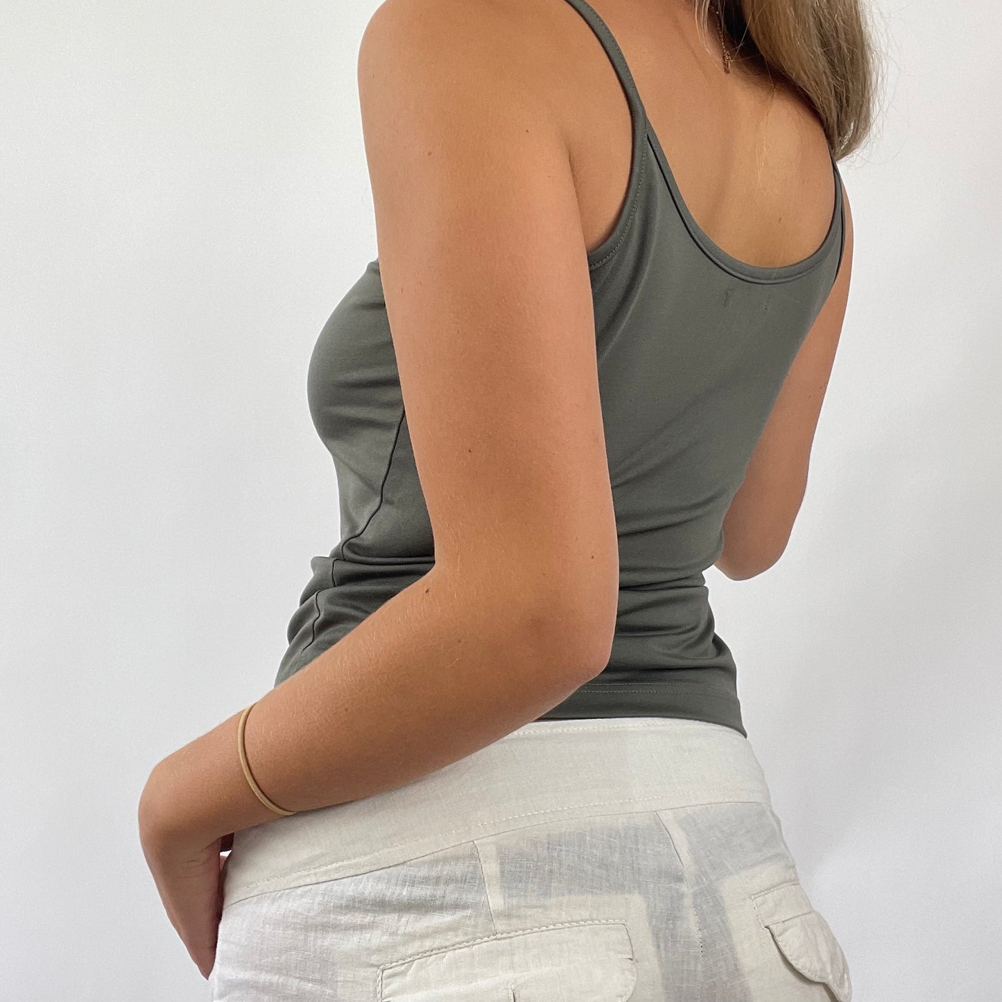 FRESHERS FITS DROP | small green stretchy cami