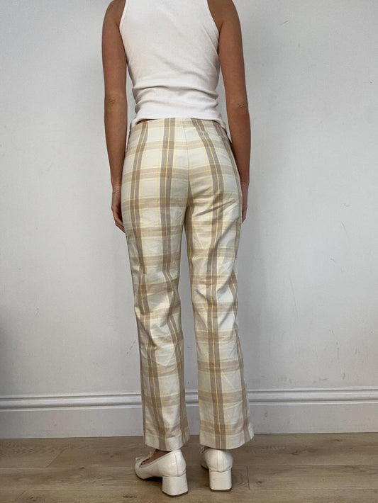 vintage edit fourteen | mediano amarelo dois tons pimkie checkered trousers