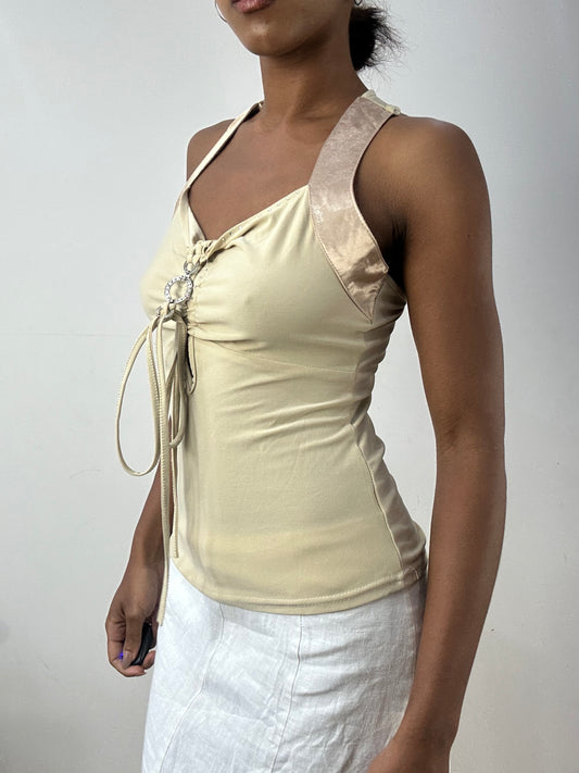 BEST PICKS | small beige cami top with satin style straps