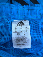 aquamarine drop | medium blue adidas sports shorts