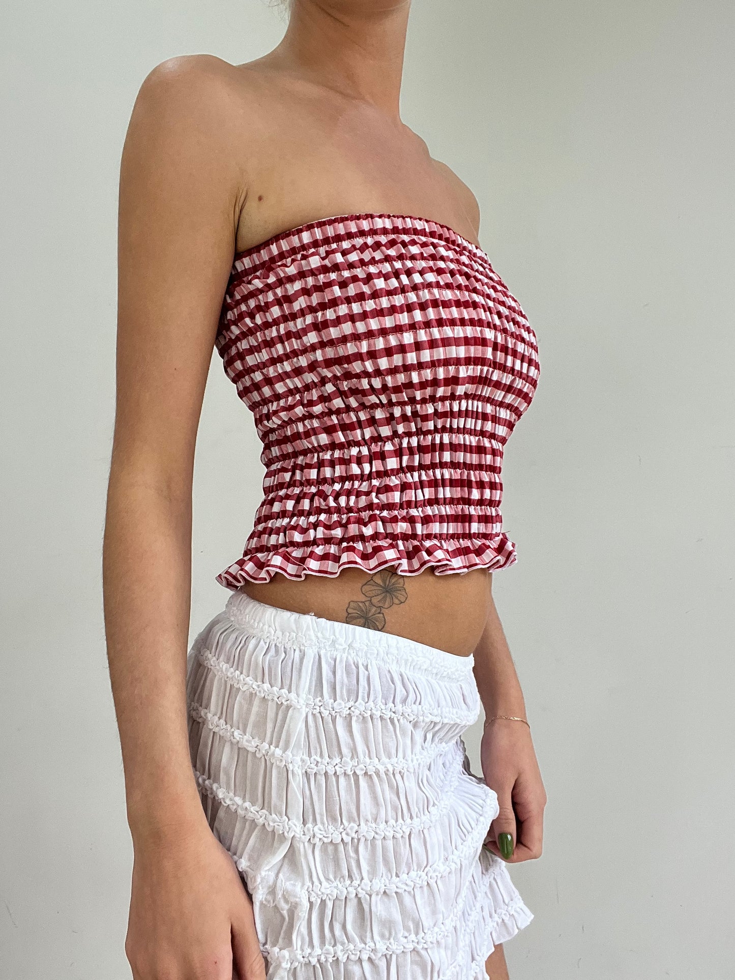 #371 SAMPLE SALE | small red gingham bandeau