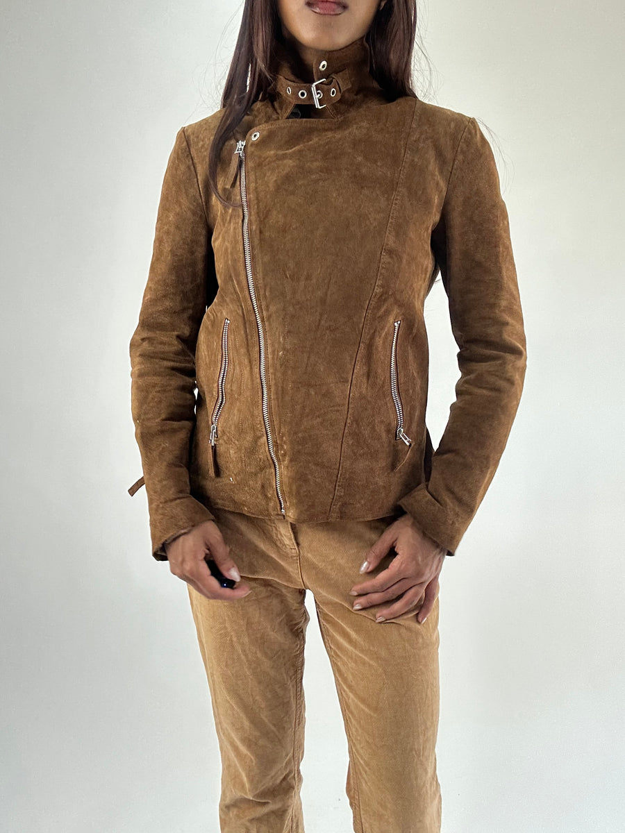 FAVORITOS DE INVIERNO | chaqueta de gamuza sintética marrón pequeño