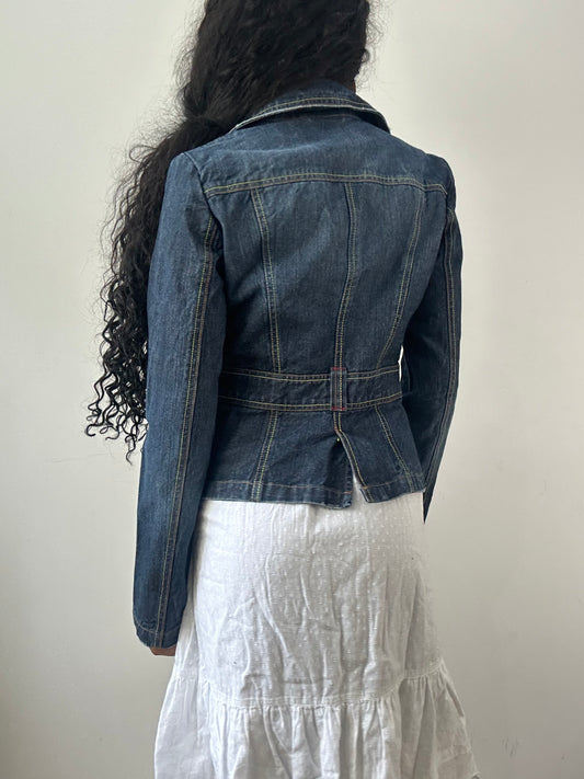 vintage edit: festival | small blue denim blazer jacket