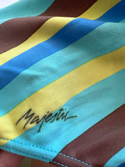 SATC drop | taille: S · couleur: bleu + jaune · article: maillot de bain · détails: rayé