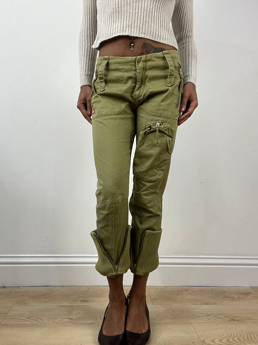 vintage edit thirty-four | small green miss sixty cargo trousers