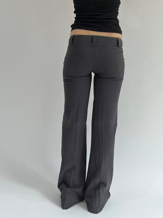 ‼️ | dark grey belt detail fitted trousers