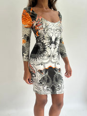 wedding guest drop | taille: XS · couleur: blanc · article: robe · détails: vintage + à motifs + longueur mini + river island