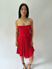 sailor drop | taille: M · couleur: rouge · article: robe · détails: pois + longueur mini