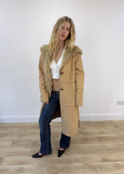 small tan afghan coat