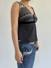 autumn picks | small grey and black sleeveless top