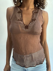 beach drop | Pequeno cobre de cor branca tanque vestido superior das mulheres