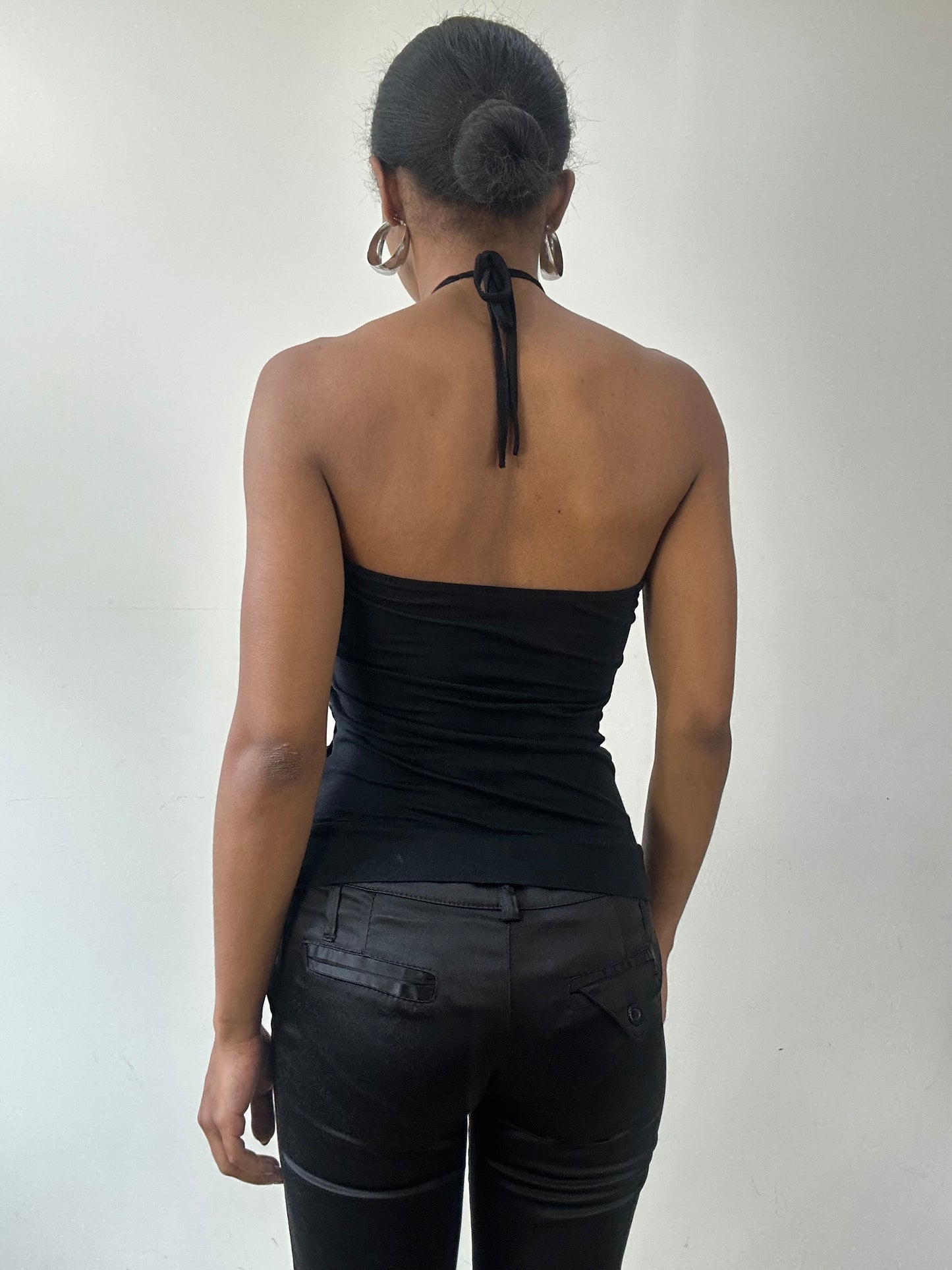 vintage edit thirty-one | small black halterneck top