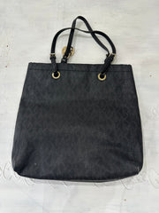 2016 edit | black michael kors leather style monogram bag