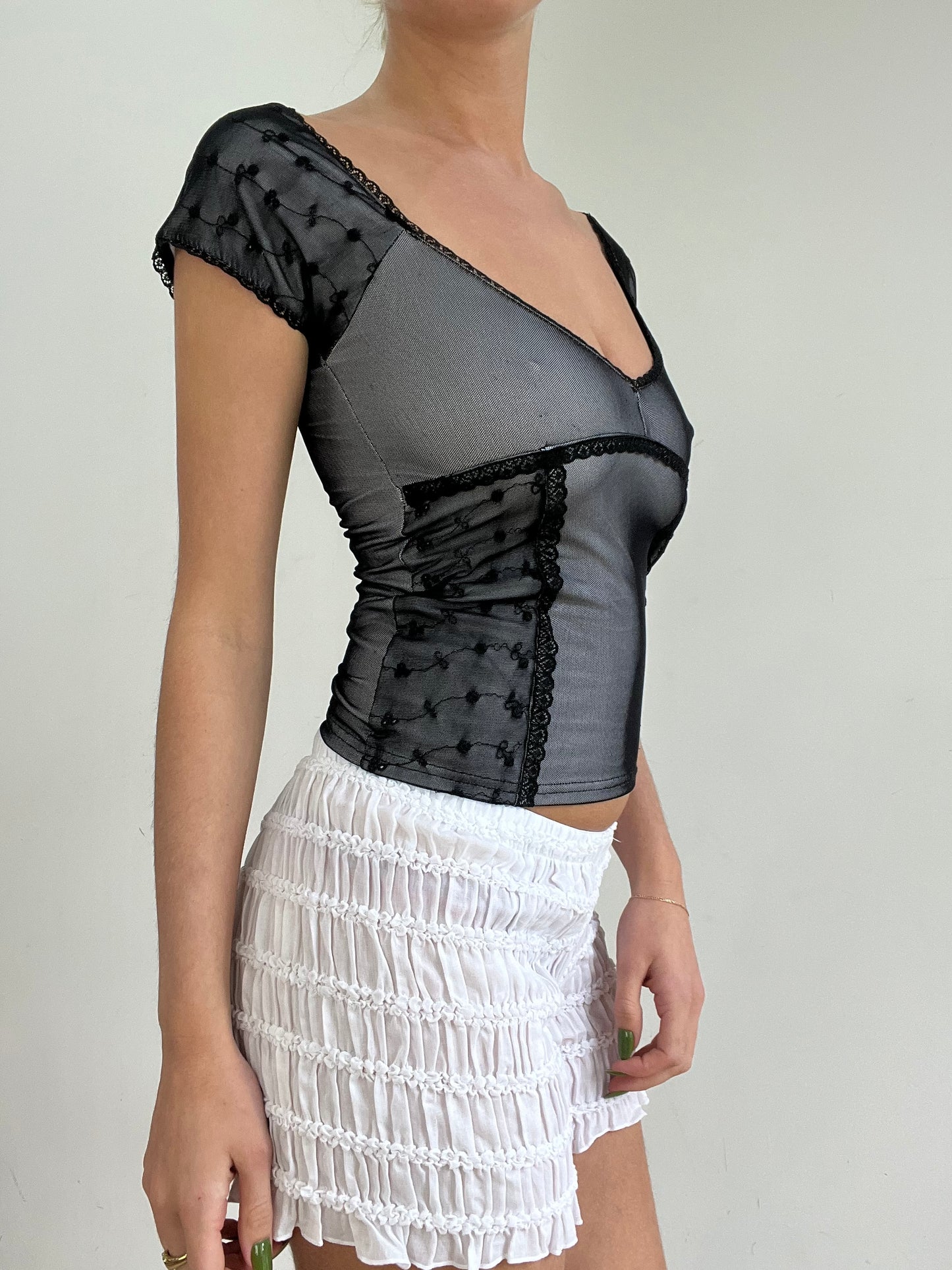 #318 SAMPLE SALE | extra small black maria top