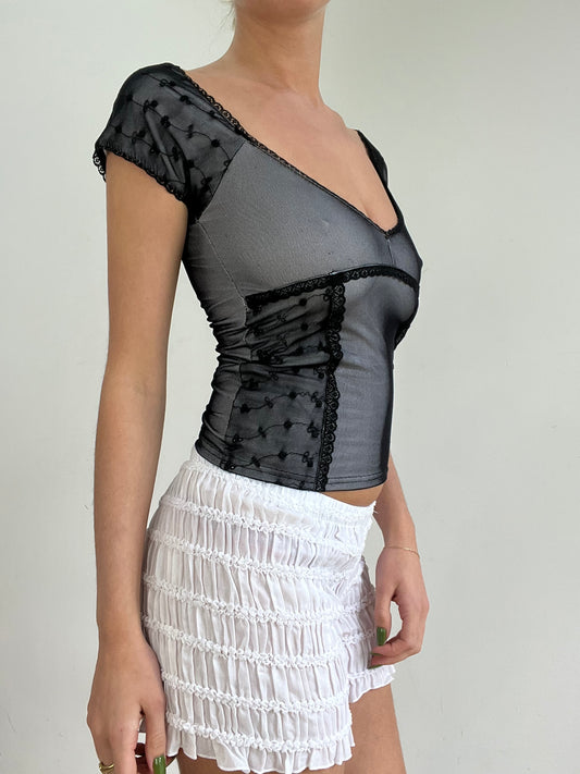 #318 SAMPLE SALE | extra small black maria top
