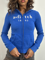 athleisure edit | small blue abercrombie & fitch zip up hoodie