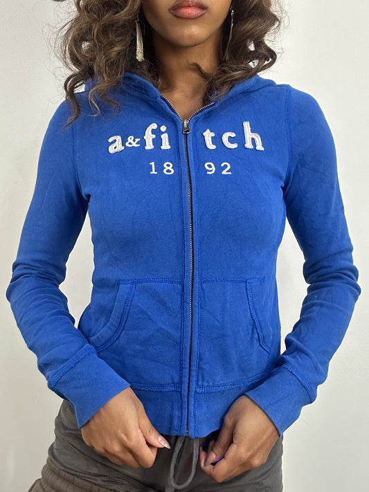 athleisure edit | small blue abercrombie & fitch zip up hoodie