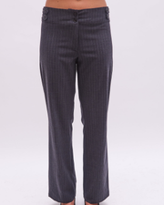pantalon emilia en gris à fines rayures