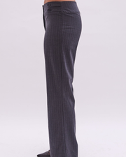 pantalon emilia en gris à fines rayures