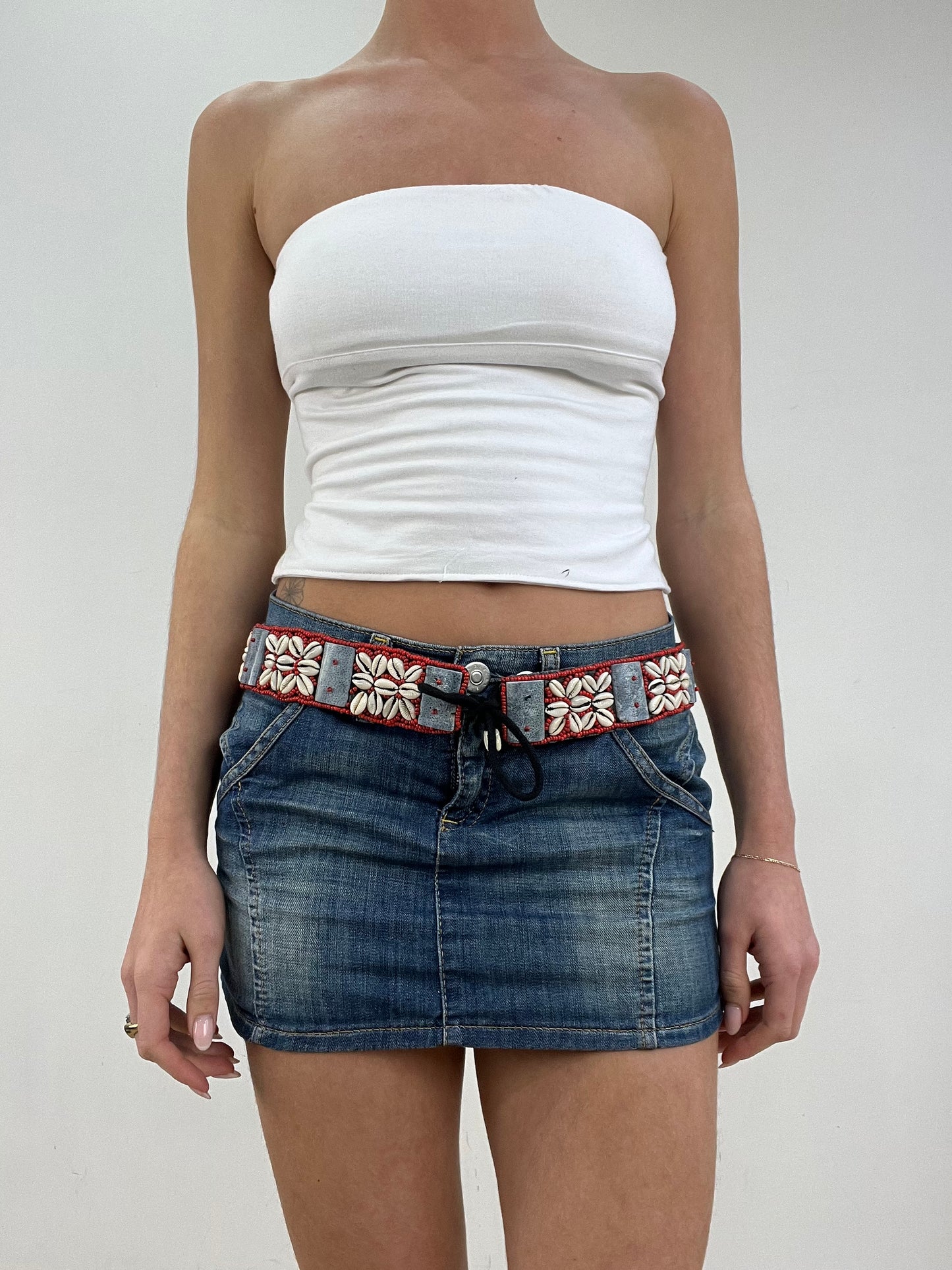 🐚#28 red and blue shell belt