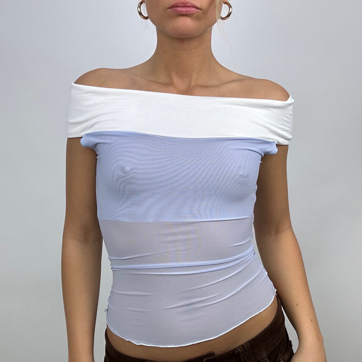 #59 SAMPLE SALE | one size lilac and white short sleeved mila