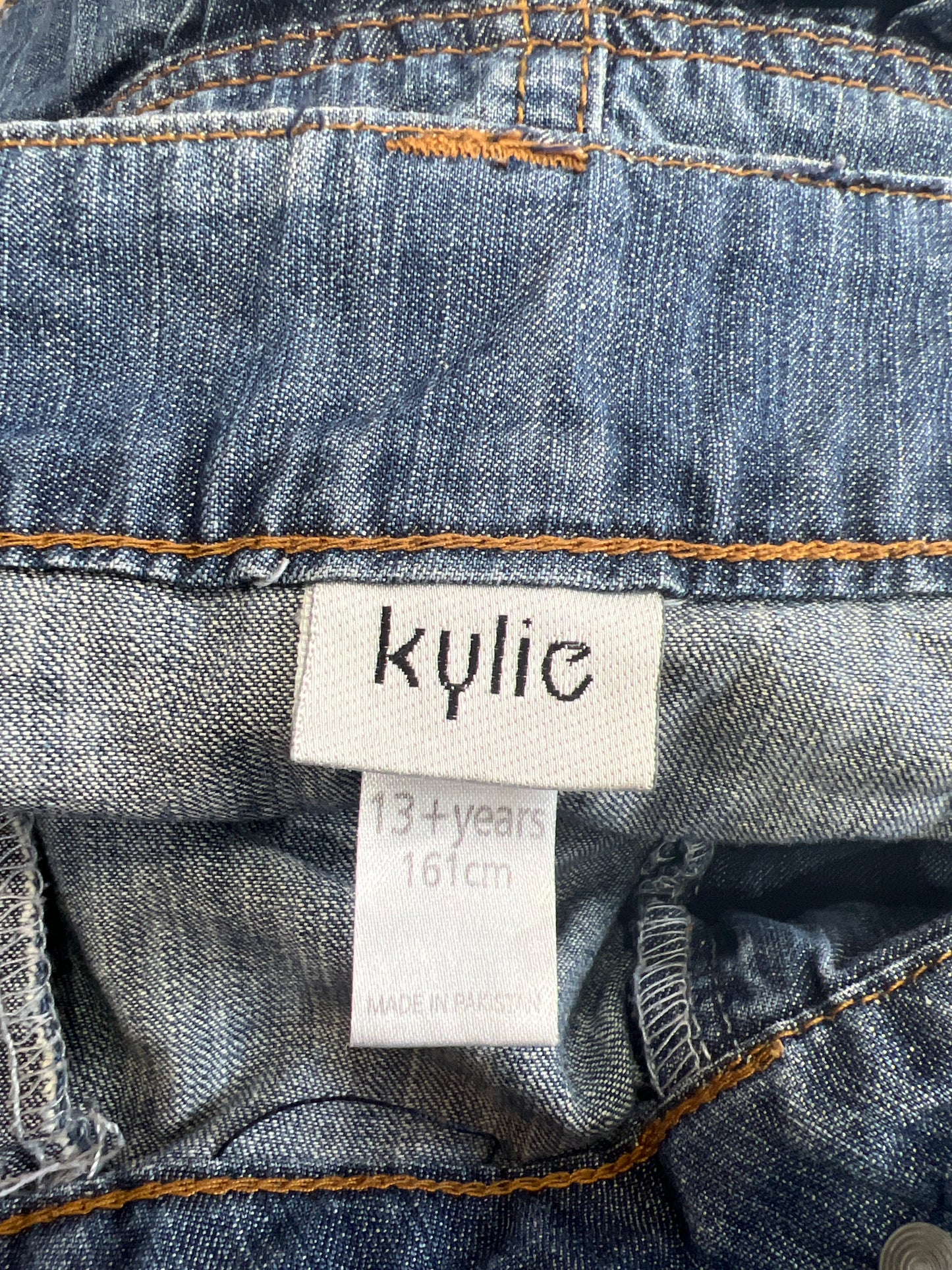 vintage edit twelve | small mid wash ruffle denim skirt