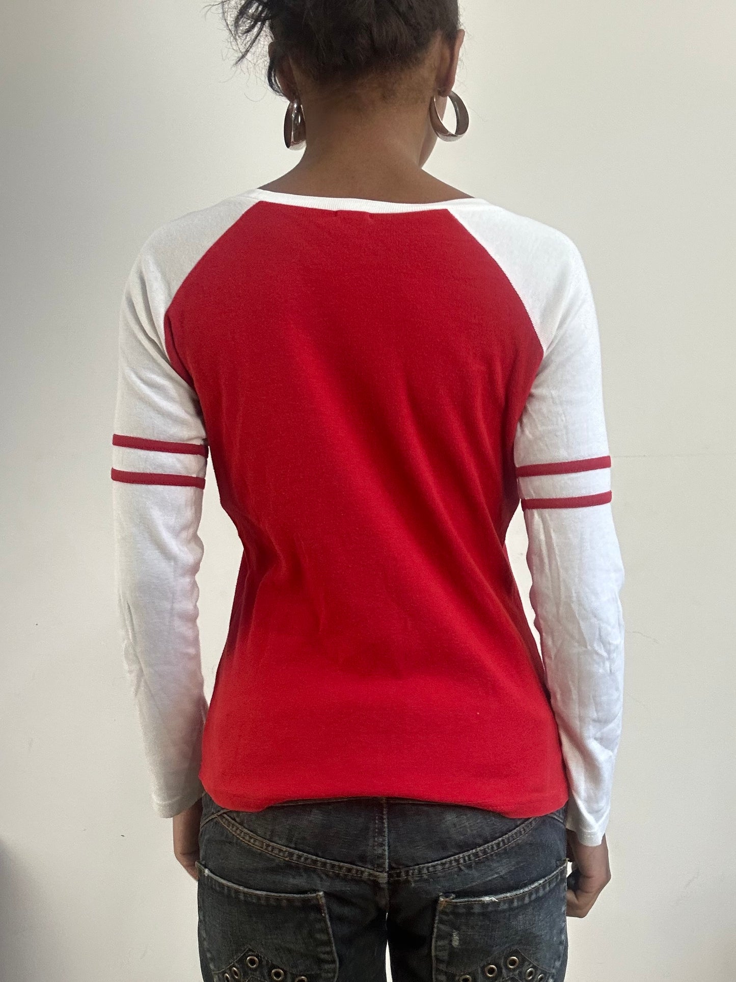 AUTUMN EDIT | small red and white long sleeve top with stripes