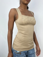 BEST PICKS | extra small beige fitted tank top