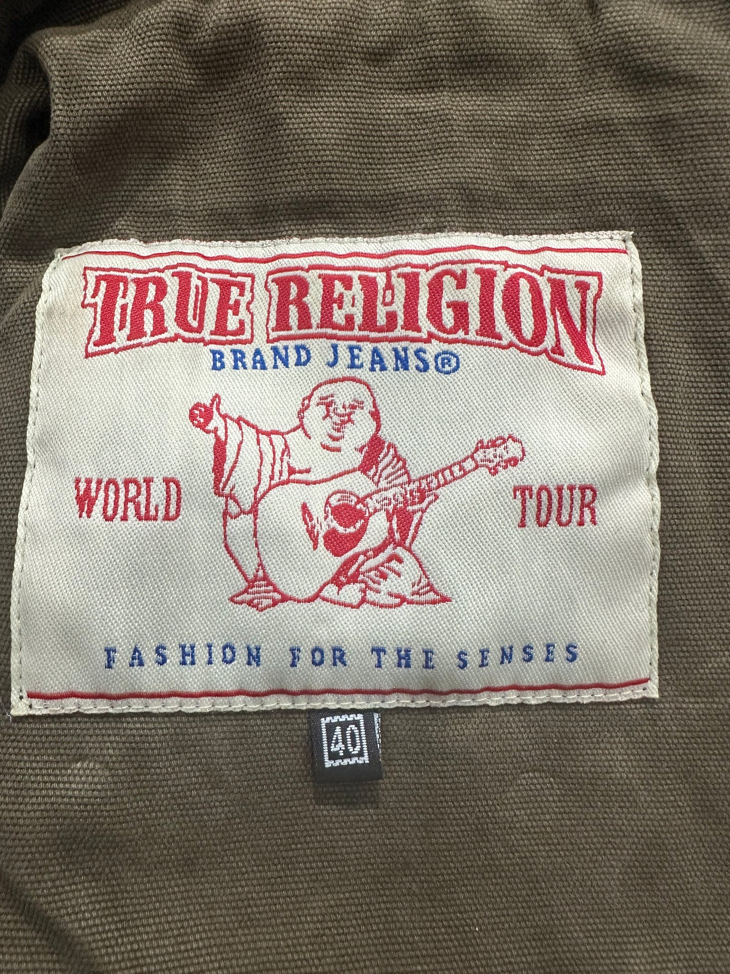 vintage edit thirty-six | small khaki true religion solider style jacket