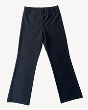 pantalon emilia en gris à fines rayures