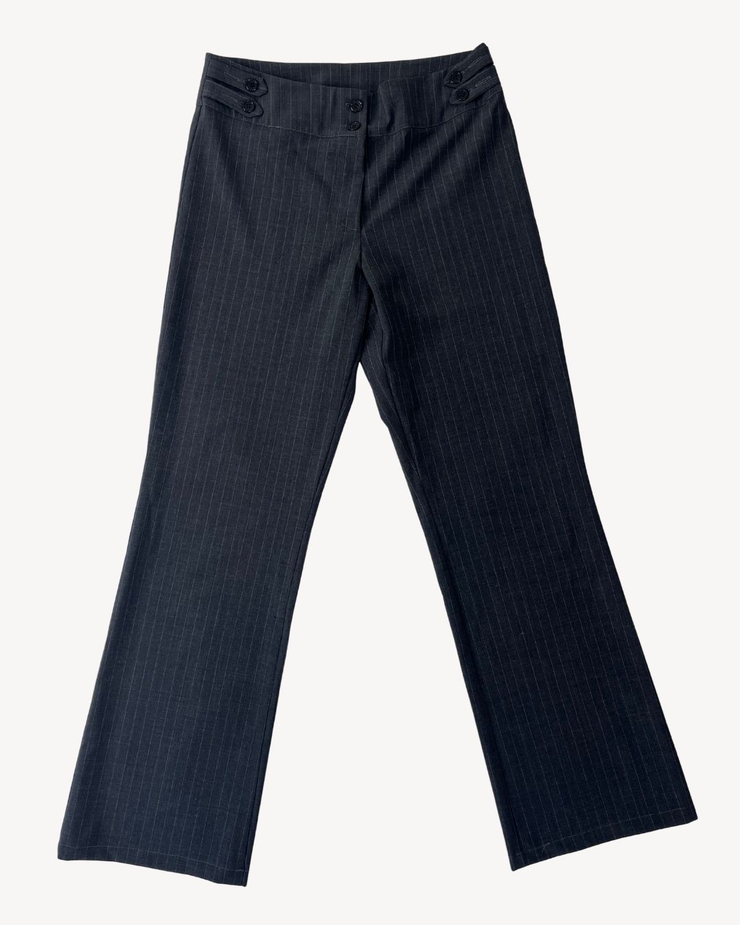the emilia trousers in pinstripe grey