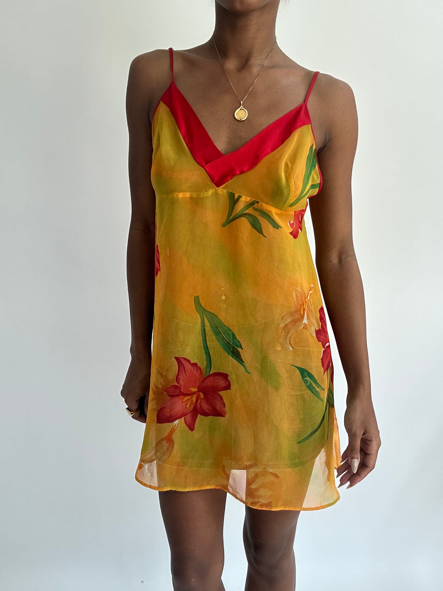 summermaxxing drop | small yellow floral mini dress