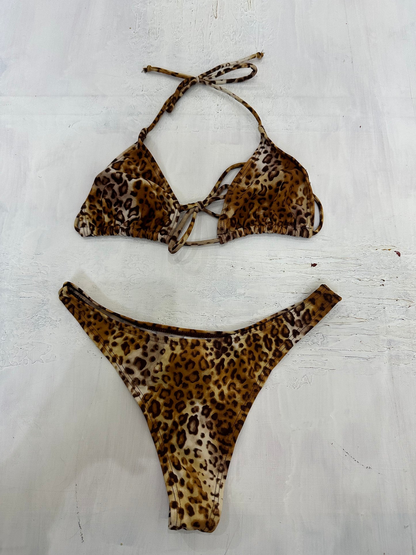 vintage edit twenty-one | medium animal print leopard print bikini set