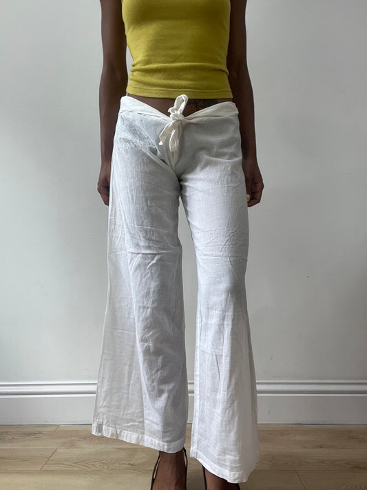 BEST PICKS | medium white o’neill wide leg linen trousers