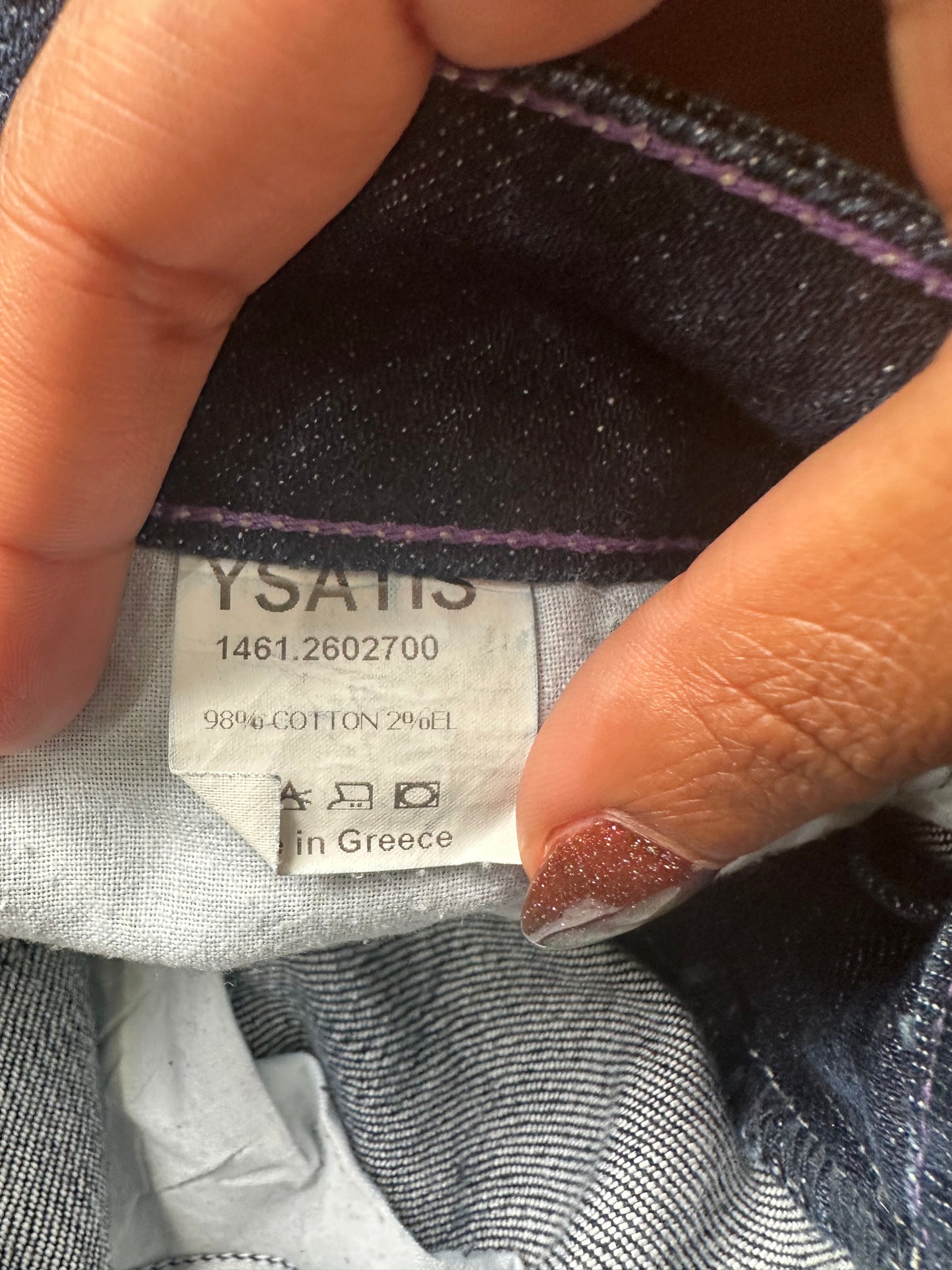 BEST PICKS | small blue denim bootcut jeans with rhinestone details